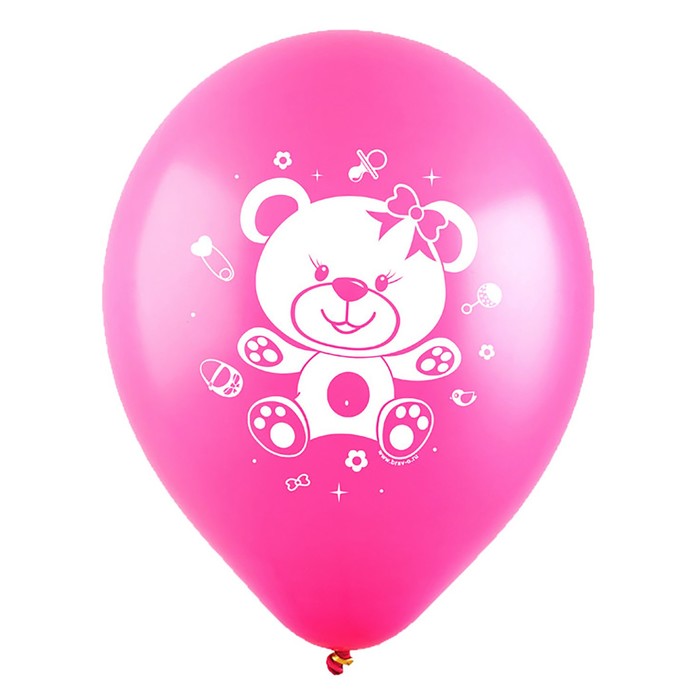 Шар латексный 12" "Малышка", пастель, 2-сторонний, набор 100 шт., цвета МИКС