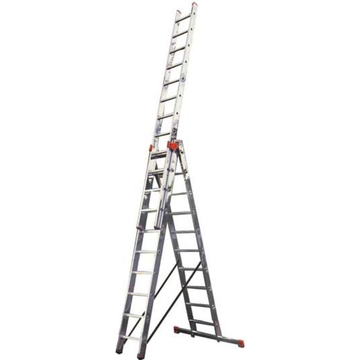 Лестница KRAUSE MONTO TRIBILO, трехсекционная, с траверсой, с доп. Функцией, 10 ступеней