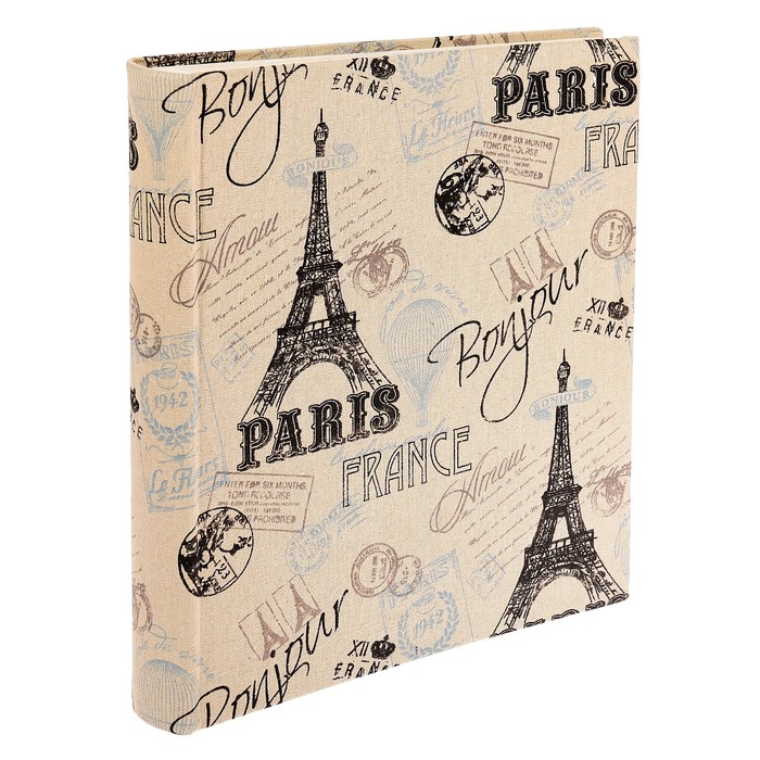 Фотоальбом магнитный 30 листов "Башня" текстиль МИКС 33,5х28х4,5 см