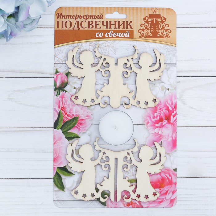 Подсвечник со свечой "Ангела"