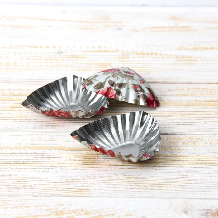 Набор форм для выпечки "Треугольник. Розарий", 3 шт, 7,5х7х1,5 см