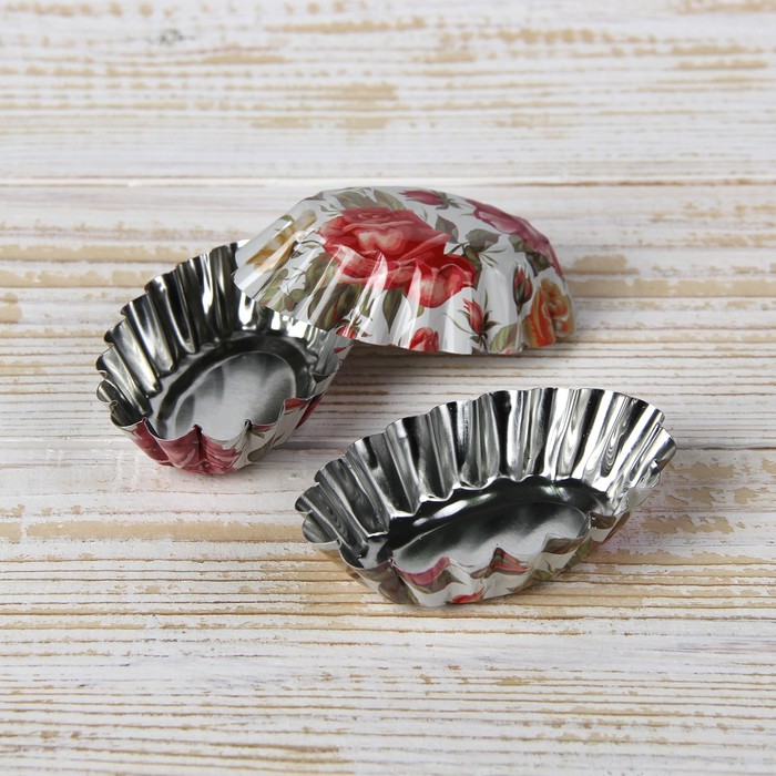 Набор форм для выпечки "Овал. Розарий", 3 шт, 8х4,7х2 см