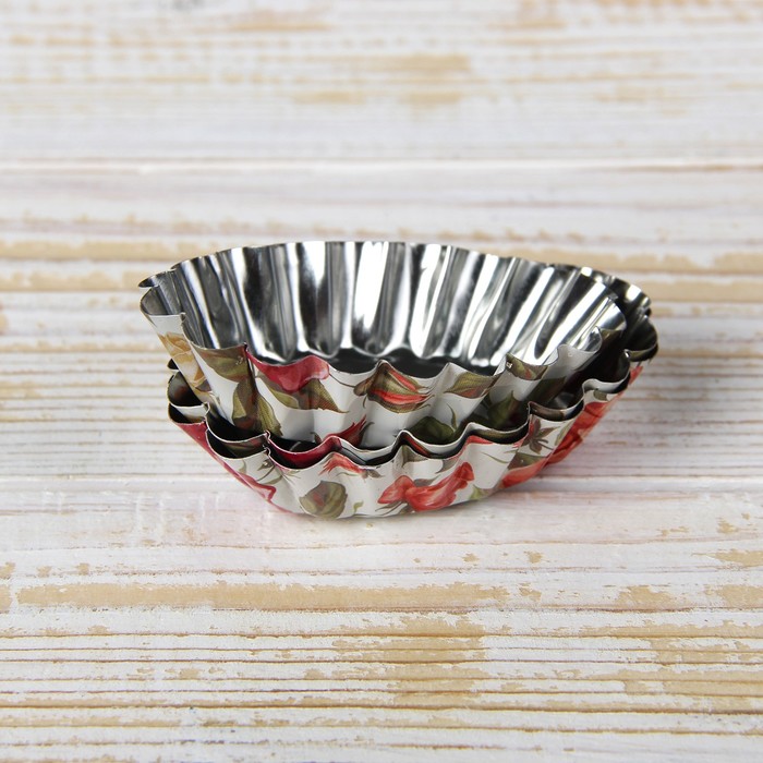 Набор форм для выпечки "Овал. Розарий", 3 шт, 8х4,7х2 см