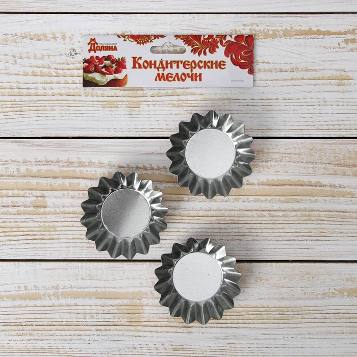 Набор форм для выпечки "Бутон. Розарий", 3 шт, 7х2,2 см