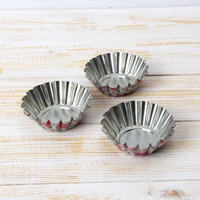 Набор форм для выпечки "Бутон. Розарий" 8х3 см, 3 шт