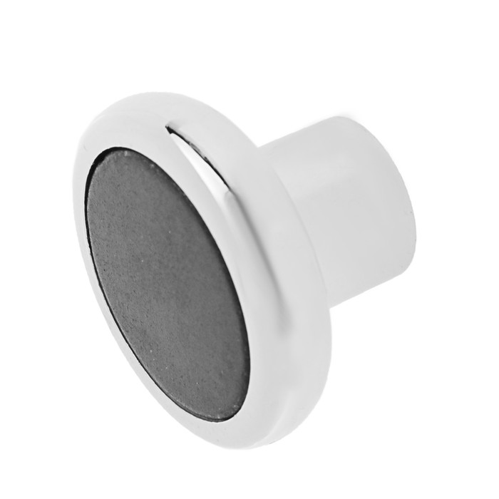 Мебельная ручка РК101, цвет хром, с черной вставкой