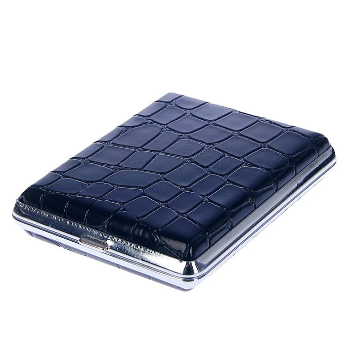 Набор 5 в 1: фляжка 8oz, под кожу крокодила + 2 рюмки 32 мл + воронка + портсигар