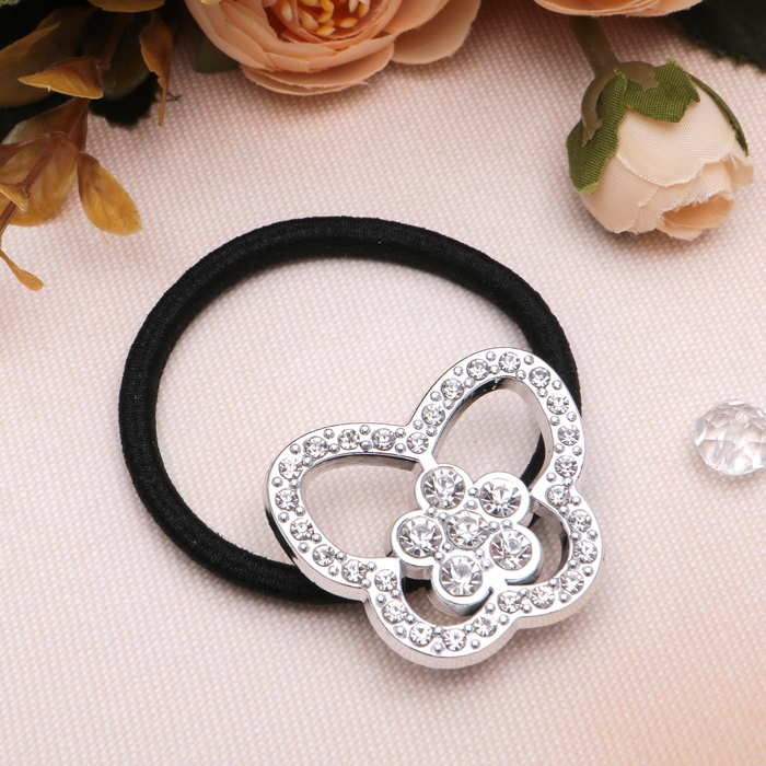 Резинка для волос" Кристальные кружева" бабочка
