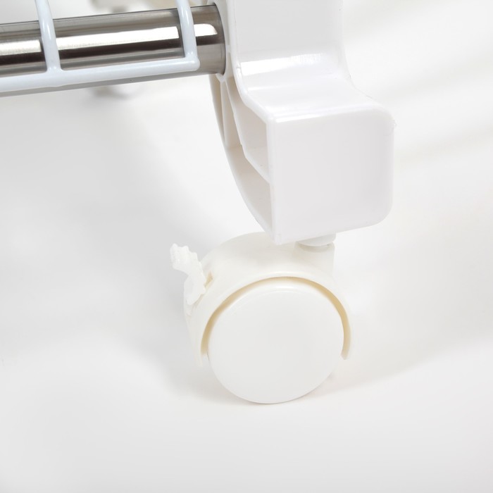 Стойка для одежды телескопическая, 2 перекладины, 2 полки 169x34x162 см