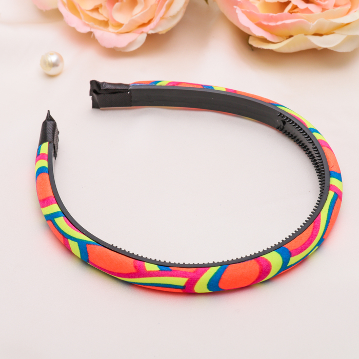 Ободок для волос "Зарина" 1,2 см, полосы, микс