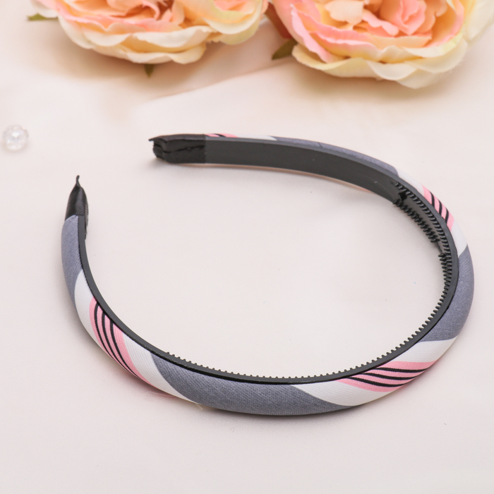 Ободок для волос "Зарина" 1,2 см, тройная полоса, микс