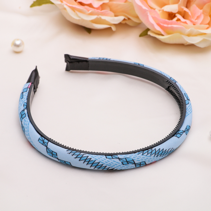 Ободок для волос "Зарина" 1,2 см, зигзаги, микс