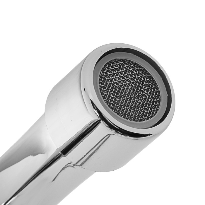 Смеситель для кухни Frap F4126, двухрычажный, высокий излив, латунь, хром