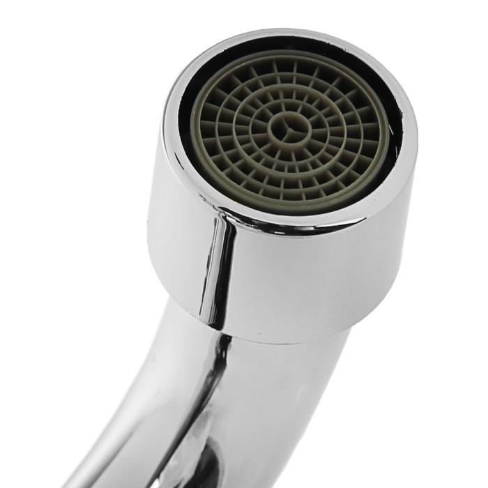 Смеситель для кухни Frap F4008, двухрычажный, высокий излив, латунь, хром