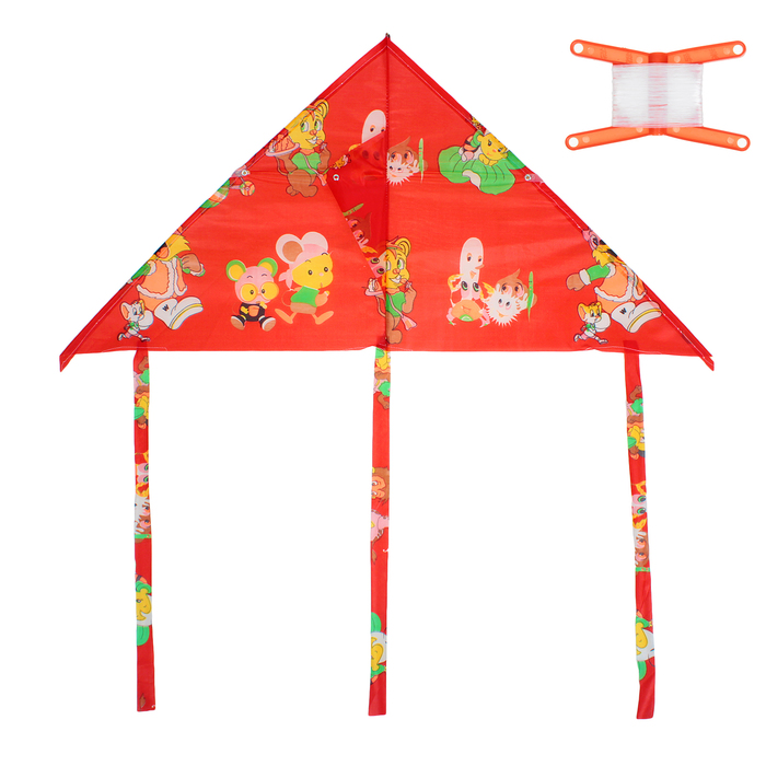 Воздушный змей "Цирк" с леской цвет Микс