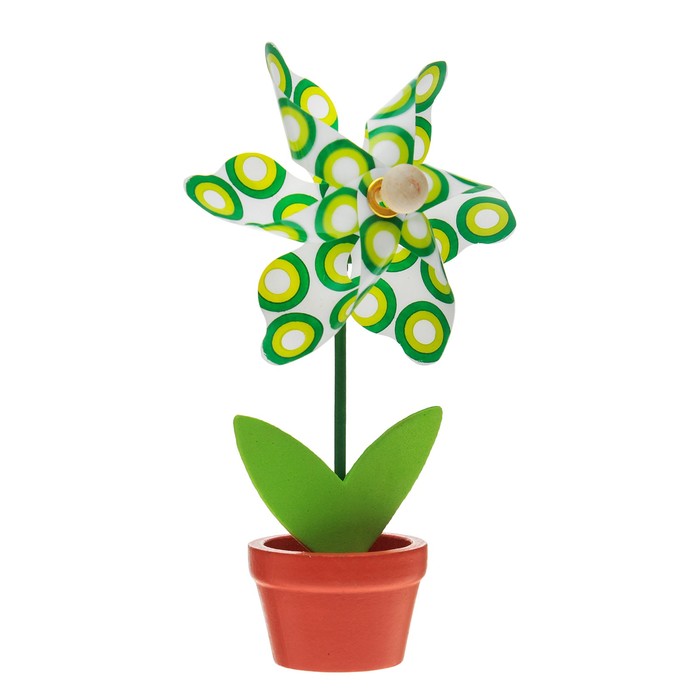 Ветерок "Кругляш" в горшочке, цвета МИКС