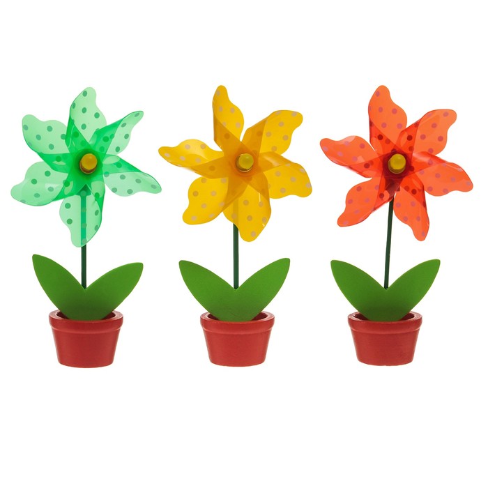 Ветерок "Горох" в горшочке, цвета МИКС