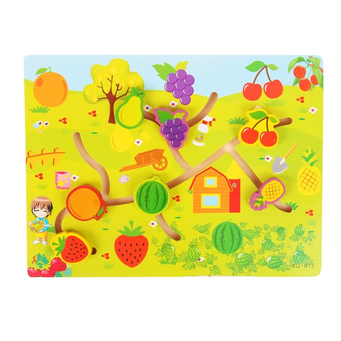 Лабиринт логический "Ягоды и фрукты"