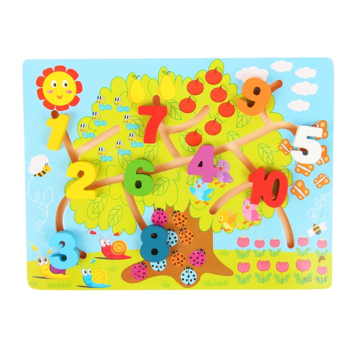 Лабиринт логический "Учим цифры. Букашки"