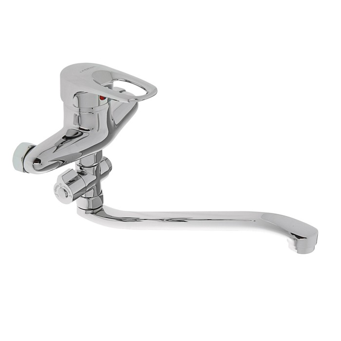 Смеситель для ванны Ledeme H28 L2128, однорычажный, плоский излив 30 см, с душевым набором