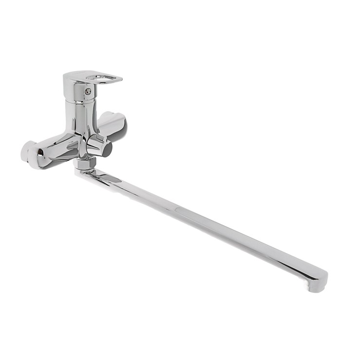 Смеситель для ванны Ledeme L2249, однорычажный, поворотный излив 40 см, с душевым набором