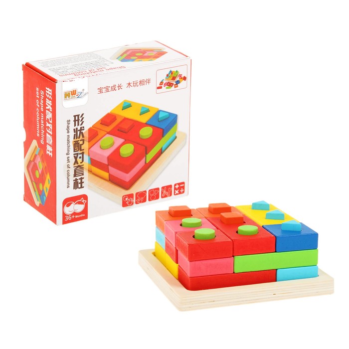 Пирамидка логическая "Цвета и формы"