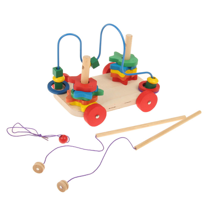 Серпантика большая на каталке "Рыбки", с рыбалкой