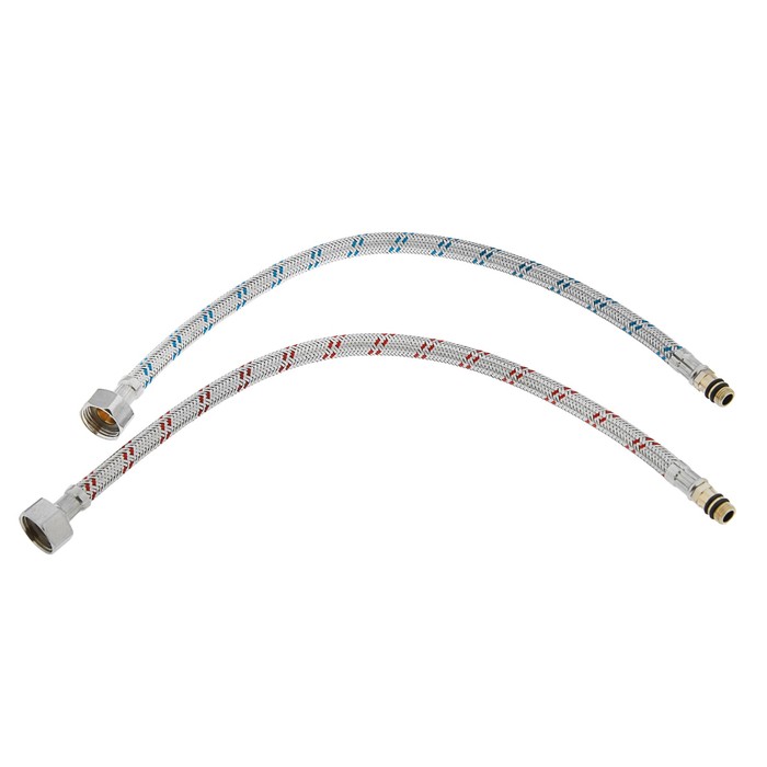 Смеситель для кухни Ledeme L4098, двухрычажный, высокий излив, хром