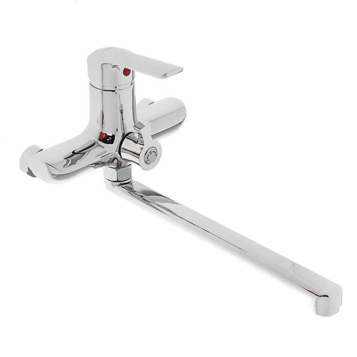 Смеситель для ванны Loffrey LF82206, однорычажный, излив 30 см, с душевым набором