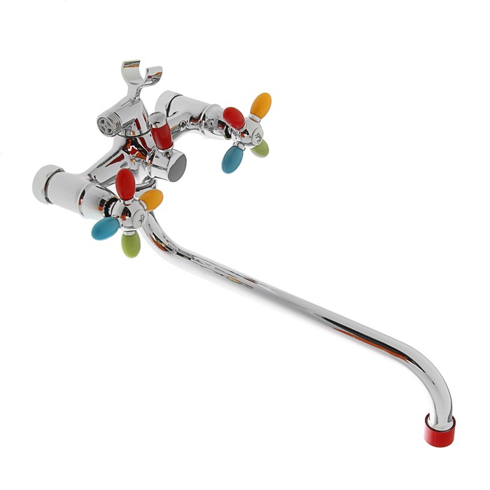 Смеситель для ванны Loffrey LF82310, двухрычажный, с душевым набором