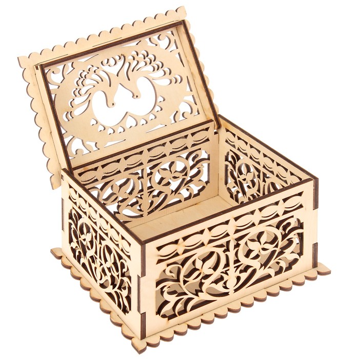 Шкатулка дерево "Голуби" 17х13х10 см