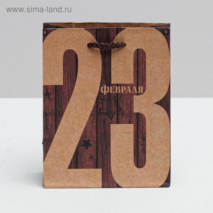 

Пакет крафтовый вертикальный «23 Февраля», 12 × 15 × 6 см