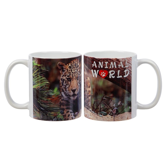Кружка "Леопард", полноразмерная печать, c нанесением