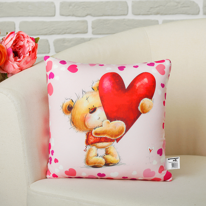 Мягкая подушка-игрушка антистресс "Мишка" 02