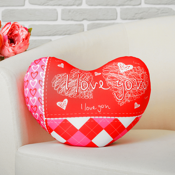Мягкая подушка-игрушка антистресс "Сердце" 01