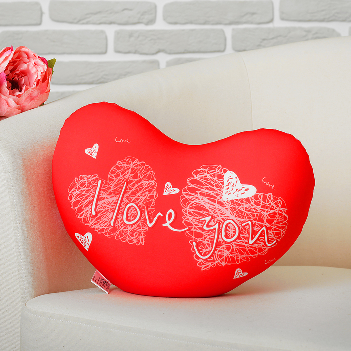 Мягкая подушка-игрушка антистресс "Сердце" 01