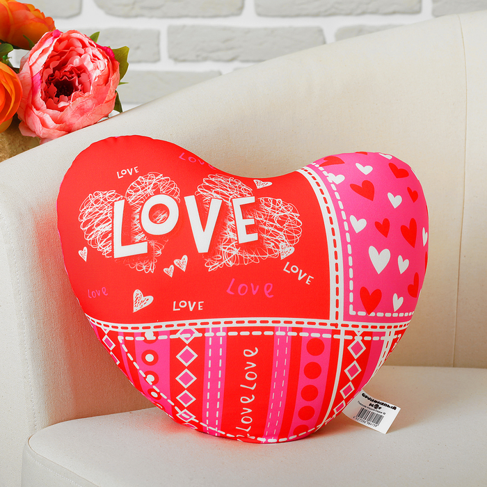 Мягкая подушка-игрушка антистресс "Сердце" 02