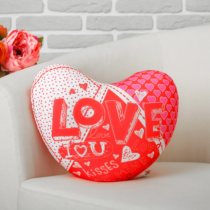 Мягкая подушка-игрушка антистресс "Сердце" 03