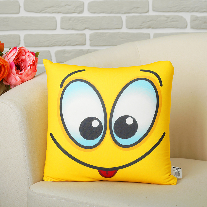 Мягкая подушка-игрушка антистресс "Смайл" 08