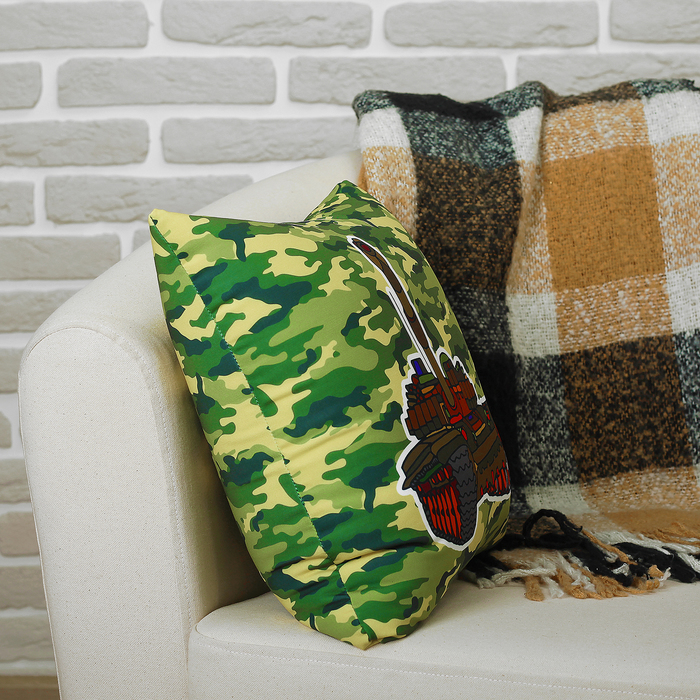 Мягкая подушка-игрушка антистресс "Танк" 01