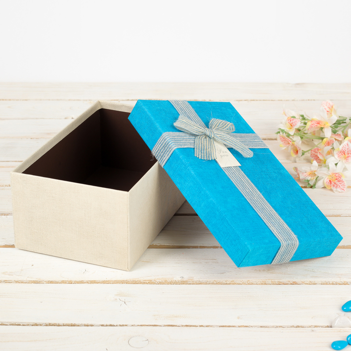 Набор коробок 3в1, голубой, 31 х 20 х 15 - 25 х 16 х 11 см