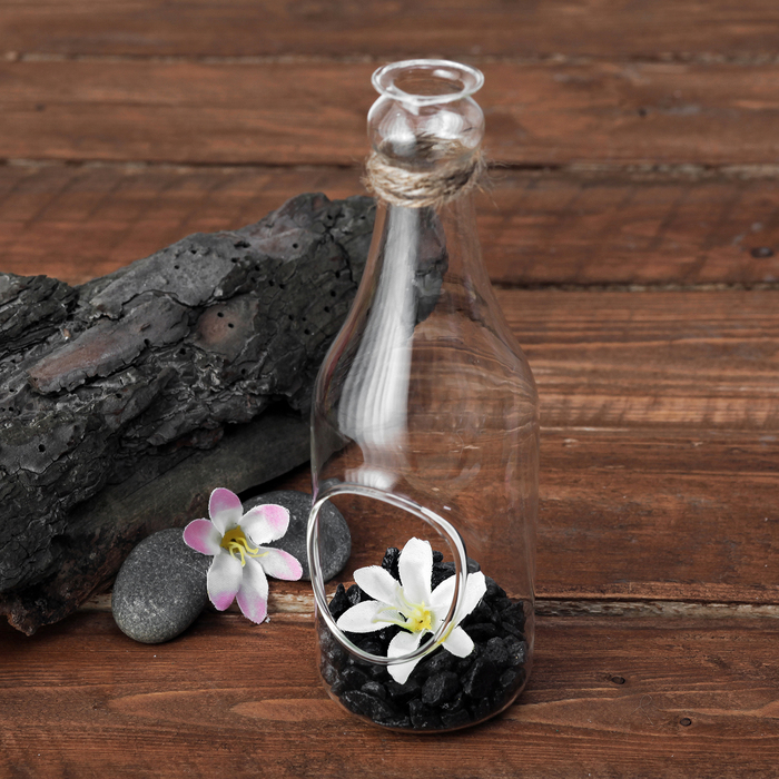 Флорариум "Бутылка" d-2см, 6*19 см, с верёвкой