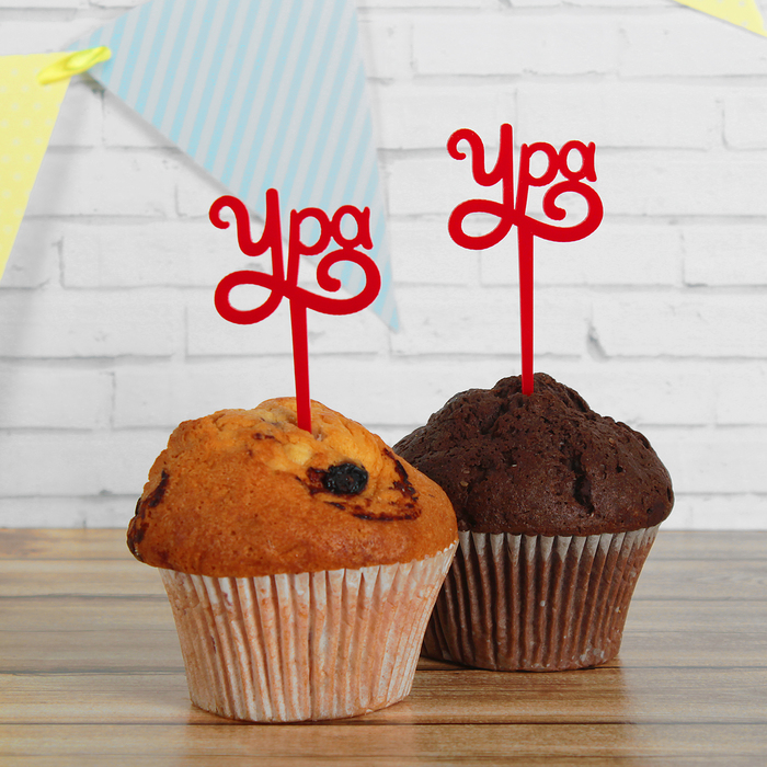 Шпажки "Ура!" (набор 6шт), цвет красный