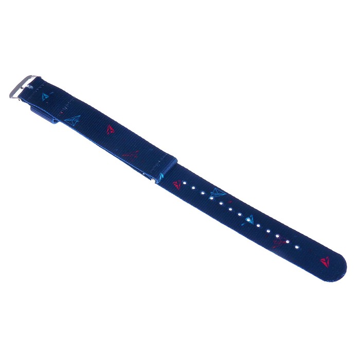 Ремешок для часов, текстиль, 20мм, Подводный мир, темно-синий