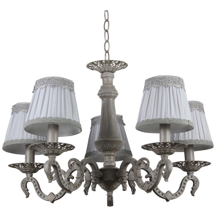 Люстра "Рузалия" 5 ламп E14 60Вт холодный кофе 56,5х56,5 см.