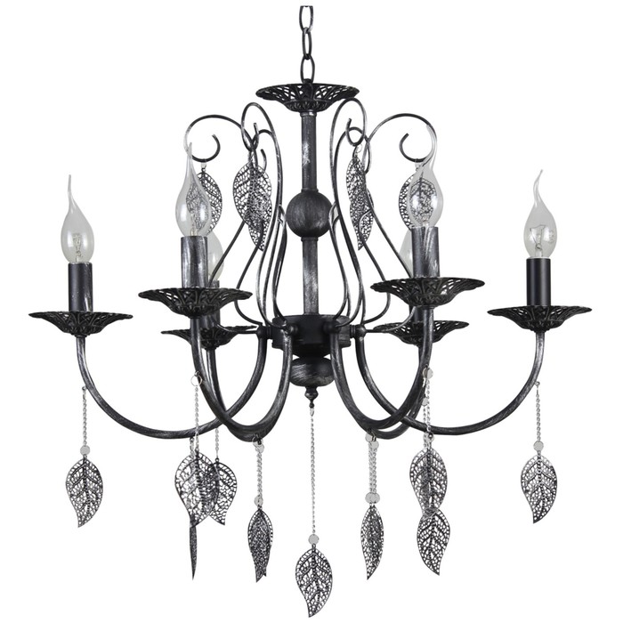 Люстра "Рузанна" 5 ламп E14 60Вт графит с патиной