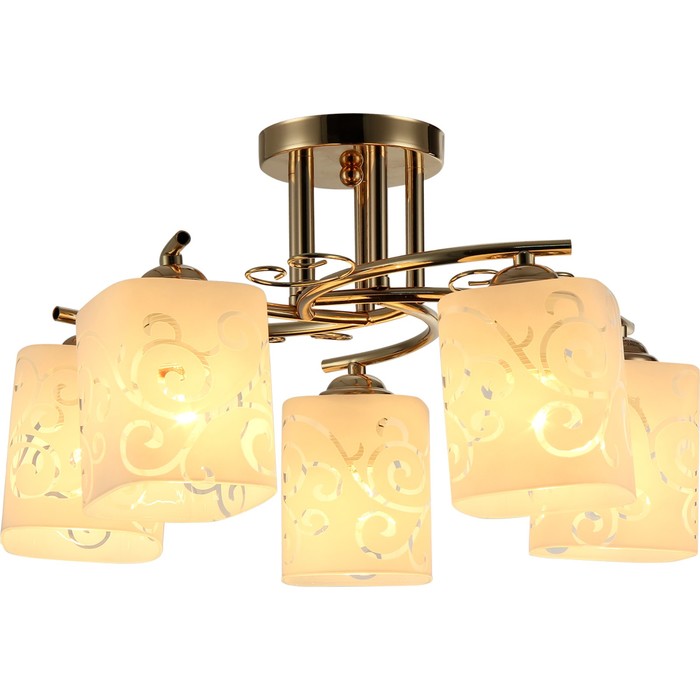 Люстра "Самира" 5 ламп E27 60Вт золото