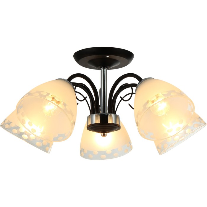 Люстра "Сати" 5 ламп E27 60Вт хром,черный