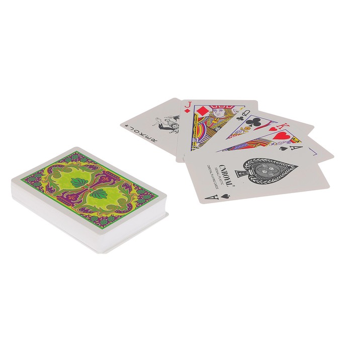 карты игральные пластик в пласт. коробке, 26мкр, микс