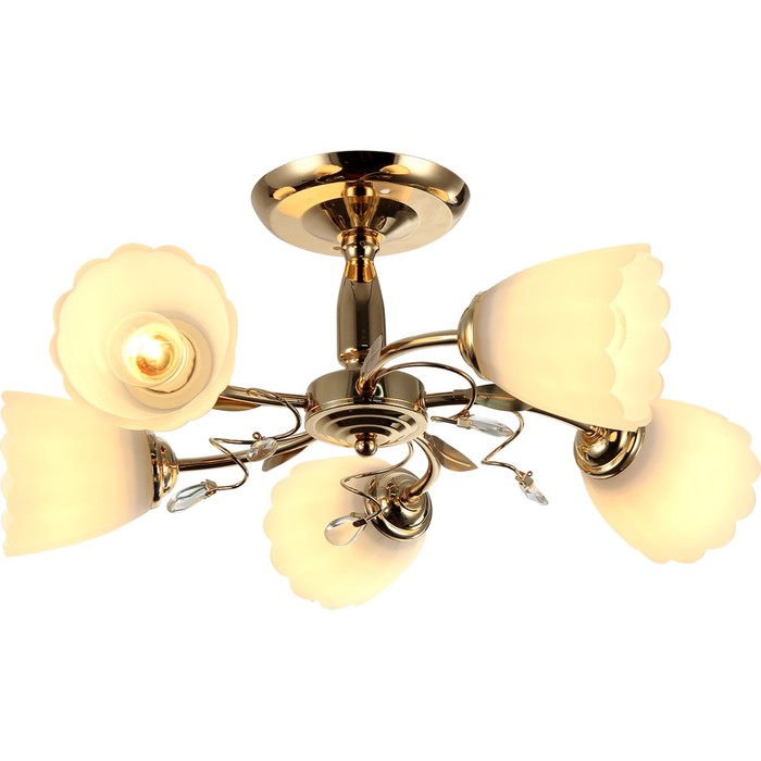 Люстра "Селена" 5 ламп E27 60Вт золото